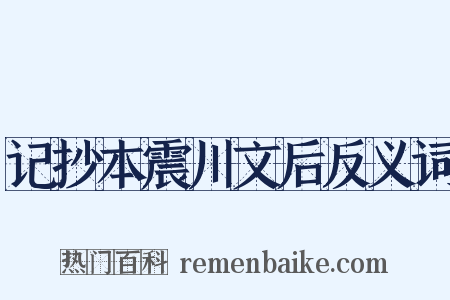 记抄本震川文后反义词是什么意思的图片